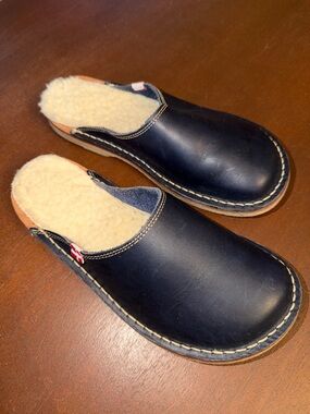 Duckfeet Blavand Shearling-Lined Slip-On // Clog // Duck feet // slide // Navy 7